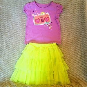 Girls Circo Tulle Skirt and Top Size 5T
